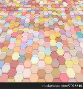 Abstract background with colorful pink hex polygons