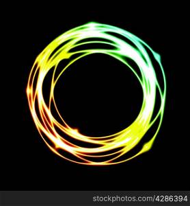 Abstract background with colorful plasma circle effect