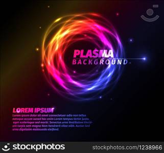Abstract background with colorful plasma vector ring. Abstract background with colorful plasma ring
