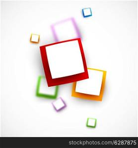 Abstract background with colorful ranibow squares. Vector illustration