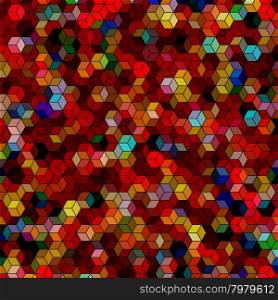 Abstract background with colorful red hex polygons