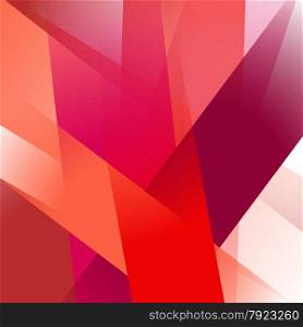Abstract background with colorful red overlapping transparent layers