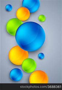 Abstract background with colorful spheres. Bright illustration