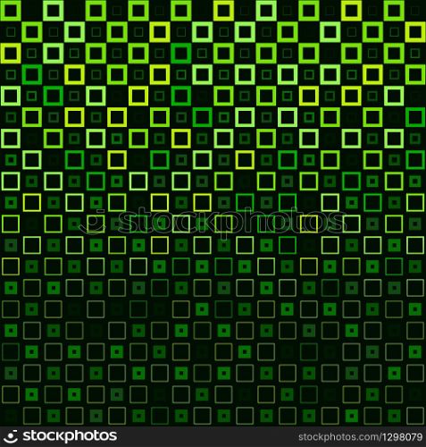 Abstract background with colorful squares and thickness gradient