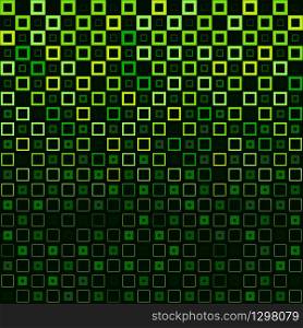 Abstract background with colorful squares and thickness gradient