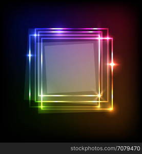 Abstract background with colorful squares banner, stock vector
