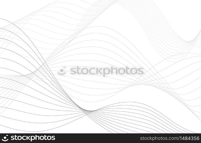 Abstract background with curved lines, wavy element isolated on white. Abstract background with curved lines, wavy element on white