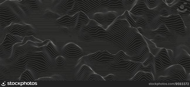 Abstract background with distorted line shapes vector image