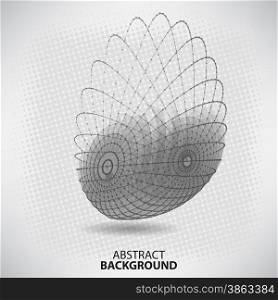 Abstract background with dots and lines on theme digital technology and internet