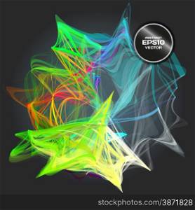 Abstract background with dots and lines on theme digital technology and science