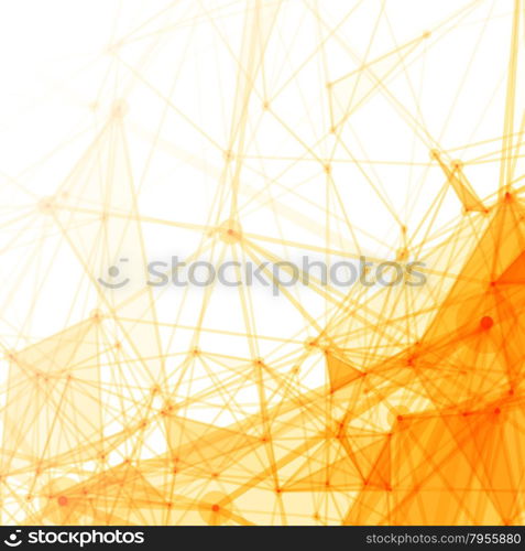 Abstract background with dotted grid and triangular cells