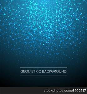 Abstract background with dotted grid and triangular cells. Vector illustration. Abstract background with dotted grid and triangular cells. Vector illustration EPS10
