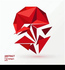 Abstract background with exploding red star. Vector illustration