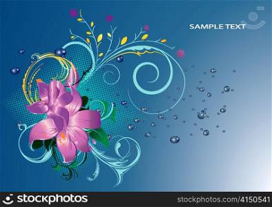 abstract background with floral
