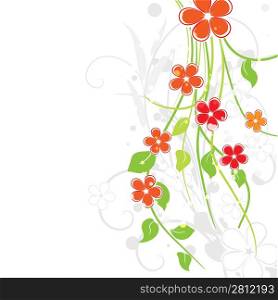 Abstract background with floral element