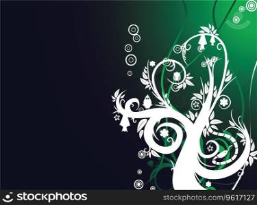 Abstract background with floral Royalty Free Vector Image