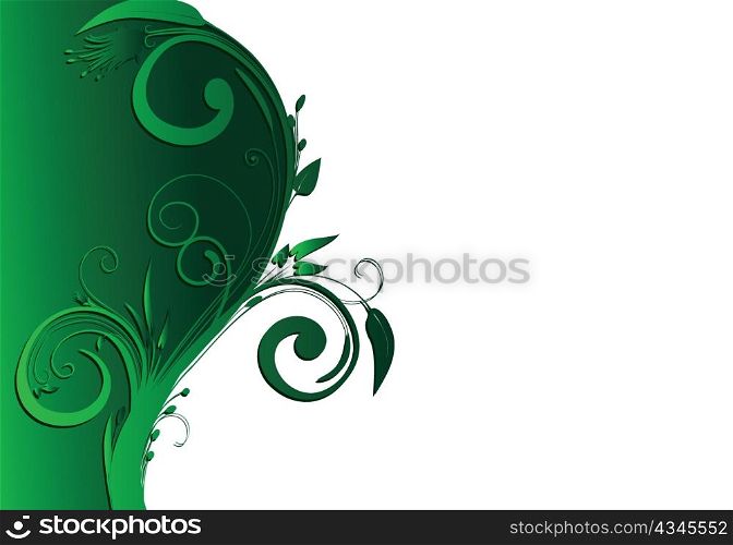 abstract background with floral vector illustration