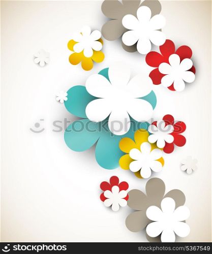 Abstract background with flowers. Bright illustration