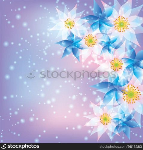 Abstract background with flowers Royalty Free Vector Image