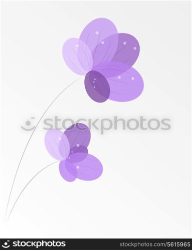 Abstract background with Flowers. Vector Illustration. EPS10