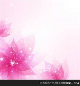 Abstract background with flowers vector image