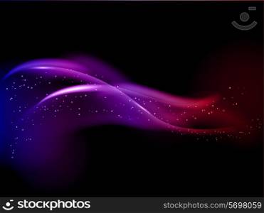 Abstract background with flowing lines and glowing lights