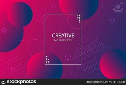 Abstract background with geometric gradient circle. Design abstract pattern with color circles, dots. Fluid modern abstract banner with geometric shape. Digital motion effect. Eps10 vector.