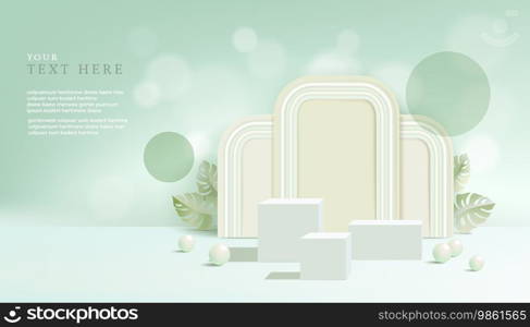 Abstract background with geometric podium platform. Template for design, presentation, and advertisement.