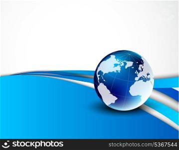 Abstract background with globe. Design template