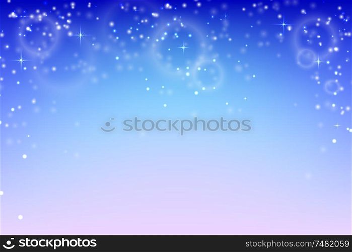 Abstract background with glowing particles. Vector background of falling snow. Stock vector illustration