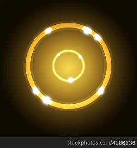 Abstract background with gold circle, stock vector