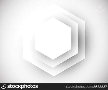 Abstract background with gray hexagons