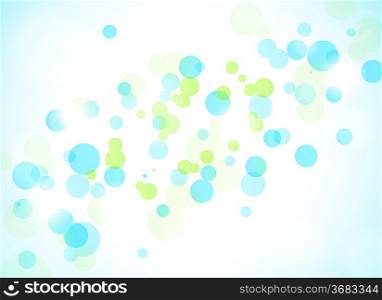 Abstract background with green and blue circles