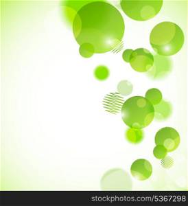 Abstract background with green circles