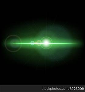 Abstract background with green lens flare, stock photo