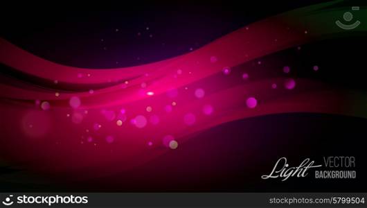 Abstract background with light. . Abstract background with shiny wave and bokeh light. Vector illustration. Glitter abstract