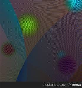 Abstract background with lines and balls for decoration and design