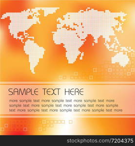 Abstract background with map of the world and place for your text