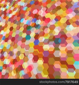 Abstract background with marsala palette hex polygons
