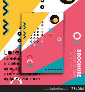 Abstract background with memphis minimal design for flyer, poster, brochure cover, typography or other printing products. Vector illustration.. Abstract background with memphis minimal design for flyer, poster, brochure cover, typography or other printing products