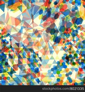Abstract background with messy colorful polygon shapes
