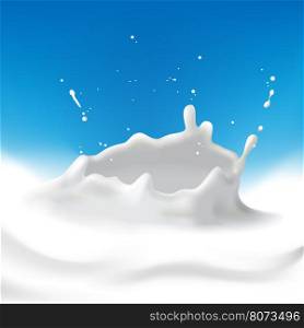 Abstract background with milk splashing, illustration design.