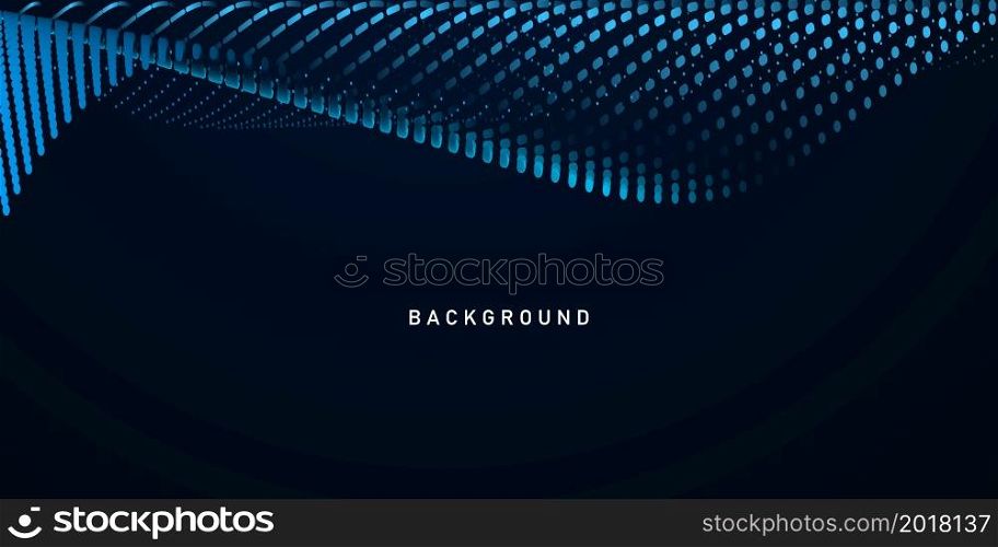 Abstract background with moving elements with beautiful dynamic lighting effects.