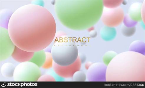 Abstract background with multicolored 3d spheres