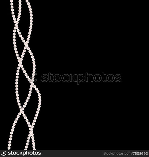 Abstract background with natural pearl garlands of beads. Vector illustration. EPS10. Abstract background with natural pearl garlands of beads. Vector illustration
