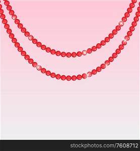 Abstract background with natural pearl garlands of beads. Vector illustration. EPS10. Abstract background with natural pearl garlands of beads. Vector illustration