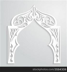 Abstract background with paper arch in the Asian style