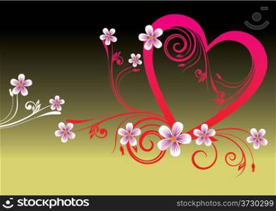 Abstract Background with pink heart