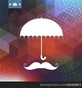 Abstract background with rain pattern and umbrella symbol. And also includes EPS 10 vector