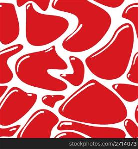 Abstract background with red drops of liquid. Seamless pattern for your design. Vector illustration.